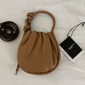 Behno Ina Mini Potli Crossbody Bag in Pebble Almond